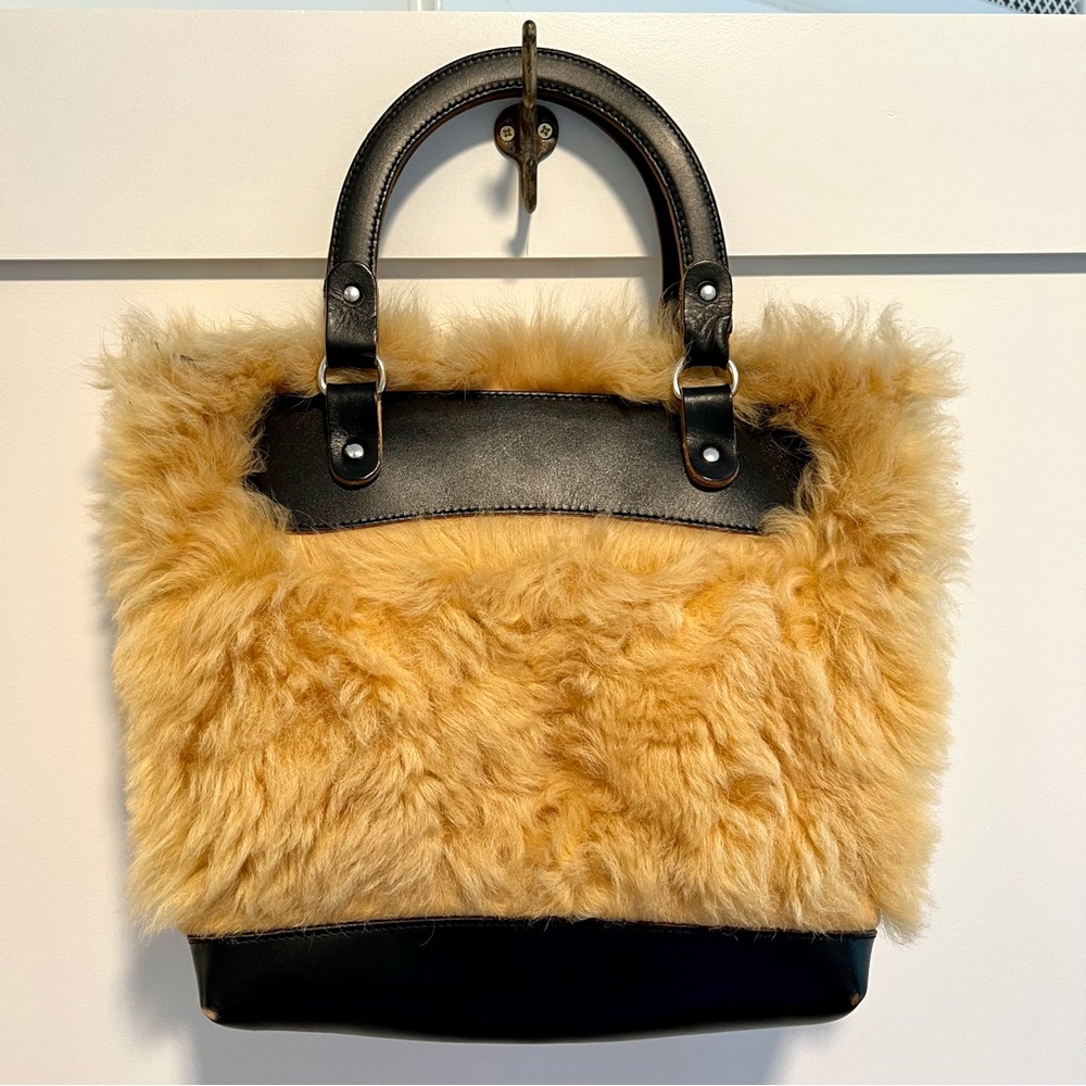 Marni shearling handbag.
